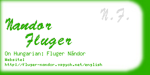nandor fluger business card